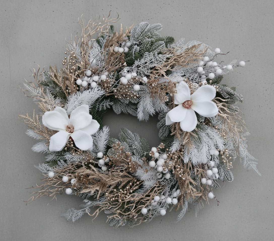Winter Christmas Bloom Wreath [55 cm]