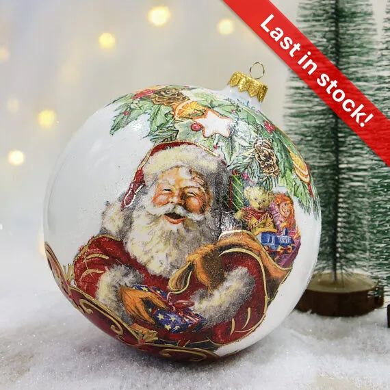 Weihnachtskugel - Der fröhliche Weihnachtsmann [1 Stück x 15 cm]