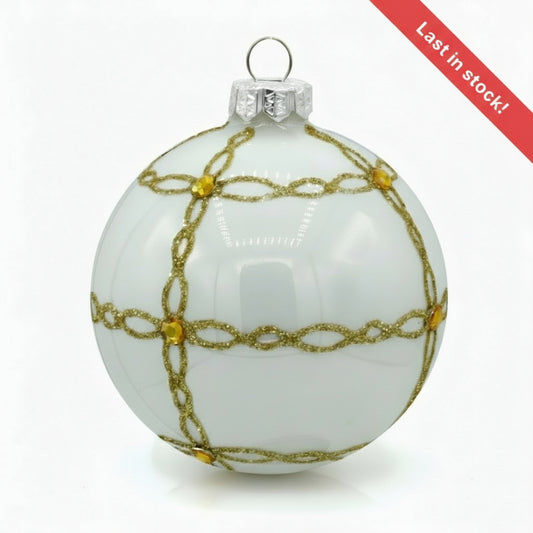 Christmas bauble - Golden Chain Elegance Set [6 pcs. x 8 cm]