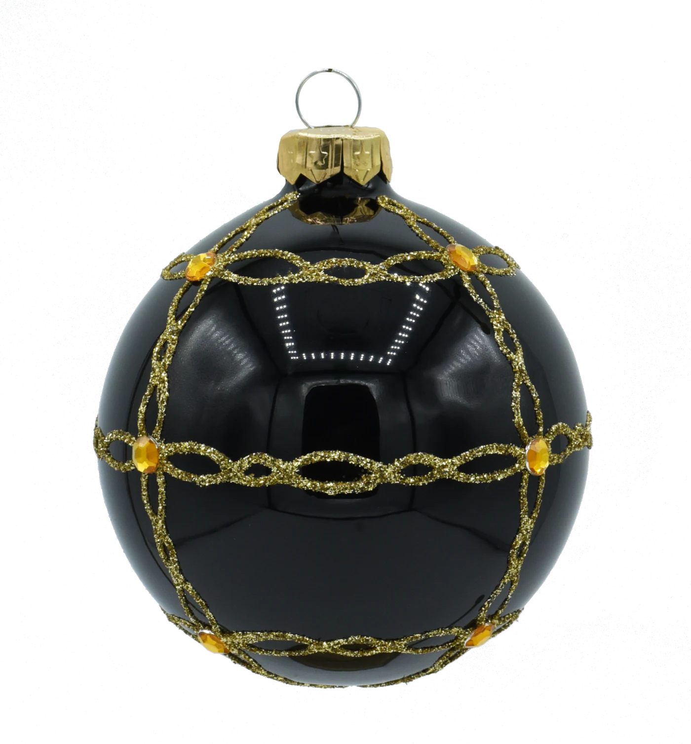 Christmas bauble - Golden Chain Elegance Set [6 pcs. x 8 cm]