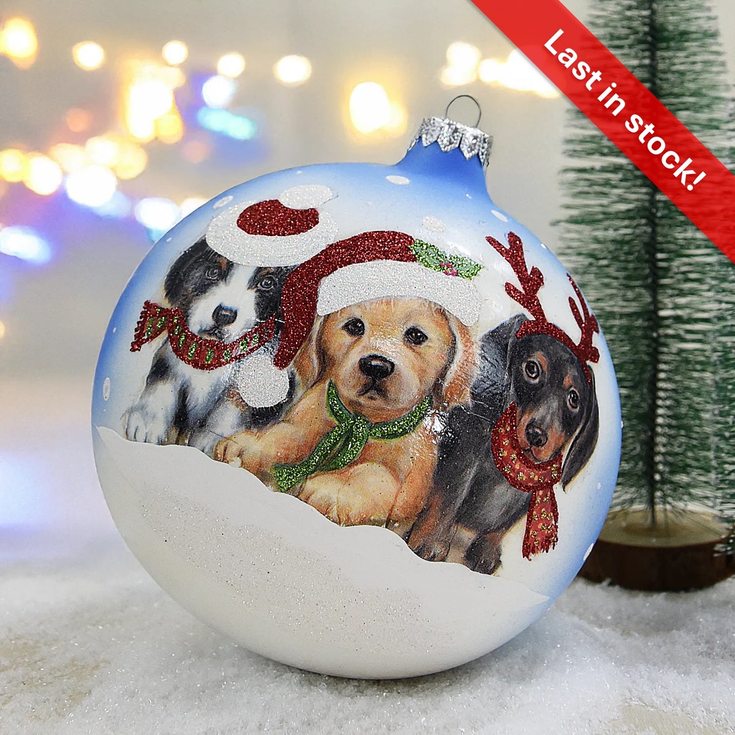 Christmas bauble - Holiday Puppy Trio [1 pcs. x 15 cm]