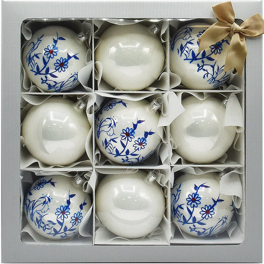 Christmas bauble - Floral Christmas Ornaments Set [9 pcs. x 10 cm]